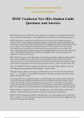 BNSF Conductor New Hire Student Guide Questions And Answers