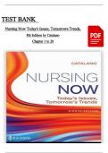 Test Bank for Nursing Now Today's Issues, Tomorrows Trends, 8th Edition by Joseph T. Catalano All Chapters 1-30 LATEST ISBN:9780803674882