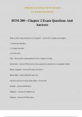 BTM 200 - Chapter 2 Exam Questions And Answers