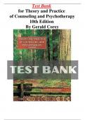 Test Bank for Theory and Practice of Counseling and Psychotherapy 10th Edition By Gerald Corey