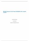  MIS 490 Capstone Final Project 2024|2025 with complete solution