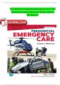 Test Bank For Prehospital Emergency Care 12th Edition By Joseph J. Mistovich, Keith J. Karren |All Chapters Complete Latest 2024 A+ Newest Version 