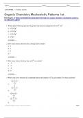 Organic Chemistry Mechanistic Patterns Chapter 1-2 Testbank Practice Questions and Answers