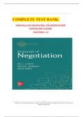 TEST BANK for Essentials of Negotiation, 7th Edition by Roy Lewicki, Bruce Barry and David Saunders. (Complete 12 Chapters) (GET DOWNLOAD LINK INSIDE)