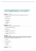 NRNP 6552 WOMEN(S) HEALTH FINAL EXAM 2023, LATEST SUMMER , A+ 