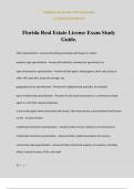 Florida Real Estate License Exam Study Guide.