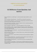 GCOR Review Exam Questions And Answers