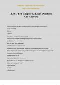 LLPSD FF1 Chapter 12 Exam Questions And Answers