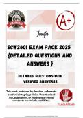 SCW2601 EXAM PACK 2025  {DETAILED QUESTIONS AND ANSWERS }