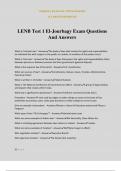 LENB Test 1 El-Jourbagy Exam Questions And Answers