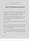 LMFT EXAM Questions And Answers