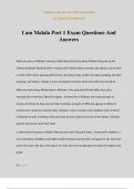 I am Malala Part 1 Exam Questions And Answers