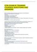 CFIN EXAM #2 TRAINING COURSES QUESTIONS AND ANSWERS 