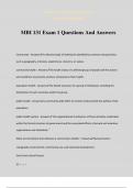 MBI 131 Exam 1 Questions And Answers