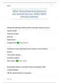 APEA- PHARM DERM EXAM QUESTIONS AND ANSWERS UPDATED (2024/2025) (VERIFIED ANSWERS)