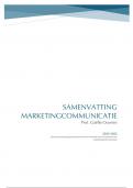 Samenvatting marketingcommunicatie TEW/communicatie wetenschappen