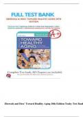 Ebersole & Hess- Toward Healthy Aging 10th Edition Touhy Test Bank (2024).