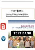 Complete Test Bank - Essentials of Pediatric Nursing, 5th Edition - Kyle & Carman, All 29 Chapters Covered