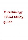 Microbiology FSCJ Study guide Exam (Latest Update 2024 / 2025) Questions and Answers |100% Verified Correct Answers | complete solution | Grade A+ | Latest update