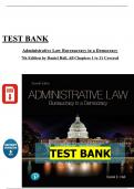 Complete Test Bank - Administrative Law: Bureaucracy in a Democracy 7th Edition - Hall, All 11 Chapters Covered