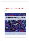 COMPLETE TEST BANK FOR Psychopharmacology Drugs The Brain And Behavior 4th Edition By Jerry Meyer