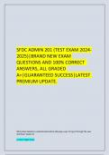 SFDC ADMIN 201 (TEST EXAM 2024-2025)|BRAND NEW EXAM QUESTIONS AND 100% CORRECT  ANSWERS, ALL GRADED A+|GUARANTEED SUCCESS|LATEST PREMIUM UPDATE.