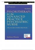 Test Bank for Psychotherapy for the Advanced Practice Psychiatric Nurse: A How-To Guide for Evidence-Based Practice, 3rd Edition, by Kathleen Wheeler, All Chapters 1-24 LATEST