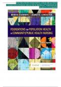 TEST BANK For Foundations for Population Health in Community/Public Health Nursing, 6th Edition By Stanhope | Verified Chapter's 1 - 32 | Complete Newest Version