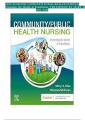 TEST BANK For Community/Public Health Nursing: Promoting the Health of Populations 8th Edition by Mary A. Nies, Melanie McEwen | Verified Chapter's 1 - 34 | Complete