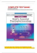 Stahl's Essential Psychopharmacology Neuroscientific Basis and Practical Applications 5th Edition Test Bank