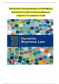 TEST BANK For Dynamic Business Law 6th Edition by Kubasek, Browne, Herron, Dhooge and Barkacs, Chapters 1 - 52, Complete Newest Version