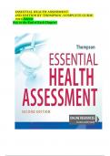 ESSENTIAL HEALTH ASSESSMENT  2ND EDITION BY THOMPSON /COMPLETE GUIDE 2024(Answer Key at the End of Each Chapter)