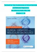 Test bank for Tietz Fundamentals of Clinical Chemistry and Molecular Diagnostics,  8th Edition by Nader Rifai, PhD  Chapters 1 - 49 