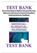 TEST BANK Davis Advantage for Medical-Surgical Nursing: Making Connections to Practice 2ND Edition by Hoffman FULL GUIDE A+