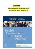 TEST BANK For Health Assessment for Nursing Practice, 7th Edition by Wilson, 