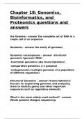 Chapter 18 Genomics, Bioinformatics, and Proteomics questions and answers