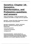 Genetics Chapter 18 Genomics, Bioinformatics, and Proteomics questions and answers