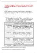 WGU D519 Integrated Systems and Person-Centered Care Worksheet (Assignment 1) Latest Update with complete solution