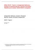 WGU D519 Task 2| Integrated Delivery System Proposal Barnes Jewish Christian Healthcare|Latest 2024/2025 Complete