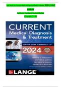 Test Bank For Current Medical Diagnosis And Treatment 2024, 63rd Edition By Maxine Papadakis, Stephen Mcphee Chapters 1 - 42 