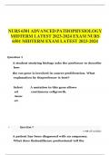 NURS 6501 ADVANCED PATHOPHYSIOLOGY MIDTERM LATEST 2023-2024 EXAM NURS 6501 MIDTERM EXAM LATEST 2023-2024.pdf