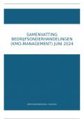 Bedrijfsonderhandelingen Samenvatting (KMO-management, juni 2024)