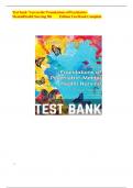 TEST BANK FOR  Varcarolis' Foundations of Psychiatric-MentalHealth Nursing 9th	Edition Test Bank Complete