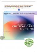 Introduction To Critical Care Nursing 8th Edition By Mary Lou Sole; Deborah Goldenberg Klein; Marthe J. Moseley| All Chapters 1-21| Original| Verified| Rated A+| Test Bank