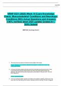 NRNP 6531 (2025) Week 10 Exam Knowledge Check; Musculoskeletal Conditions and Neurologic Conditions With Actual Questions and Answers |100% verified| latest 2025 update| Graded A+ | 100% Solved