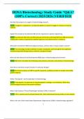 HOSA Biotechnology Study Guide *Q&A*  (100% Correct) 2025/2026 |VERIFIED| 