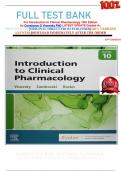 FULL TEST BANK For Introduction to Clinical Pharmacology 10th Edition by Constance G Visovsky PhD LATEST UPDATE Graded A+     