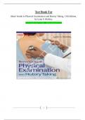 Test Bank For Bates' Guide to Physical Examination and History Taking. 13th Edition, by Lynn S. Bickley. 2024/2025| All Chapters| ISBN-13 978-1975210533|