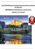 Solution Manual For Auditing & Assurance Services: A Systematic Approach, 12th Edition By William Messier Jr, Steven Glover, Verified Chapters 1 - 21, Complete Newest Version