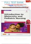                             FULL TEST BANK For Introduction to Maternity and Pediatric Nursing 7th Edition by Gloria Leifer LATEST UPDATE Graded A+     